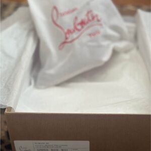 Christian Louboutin White Dust Bag with Red Logo